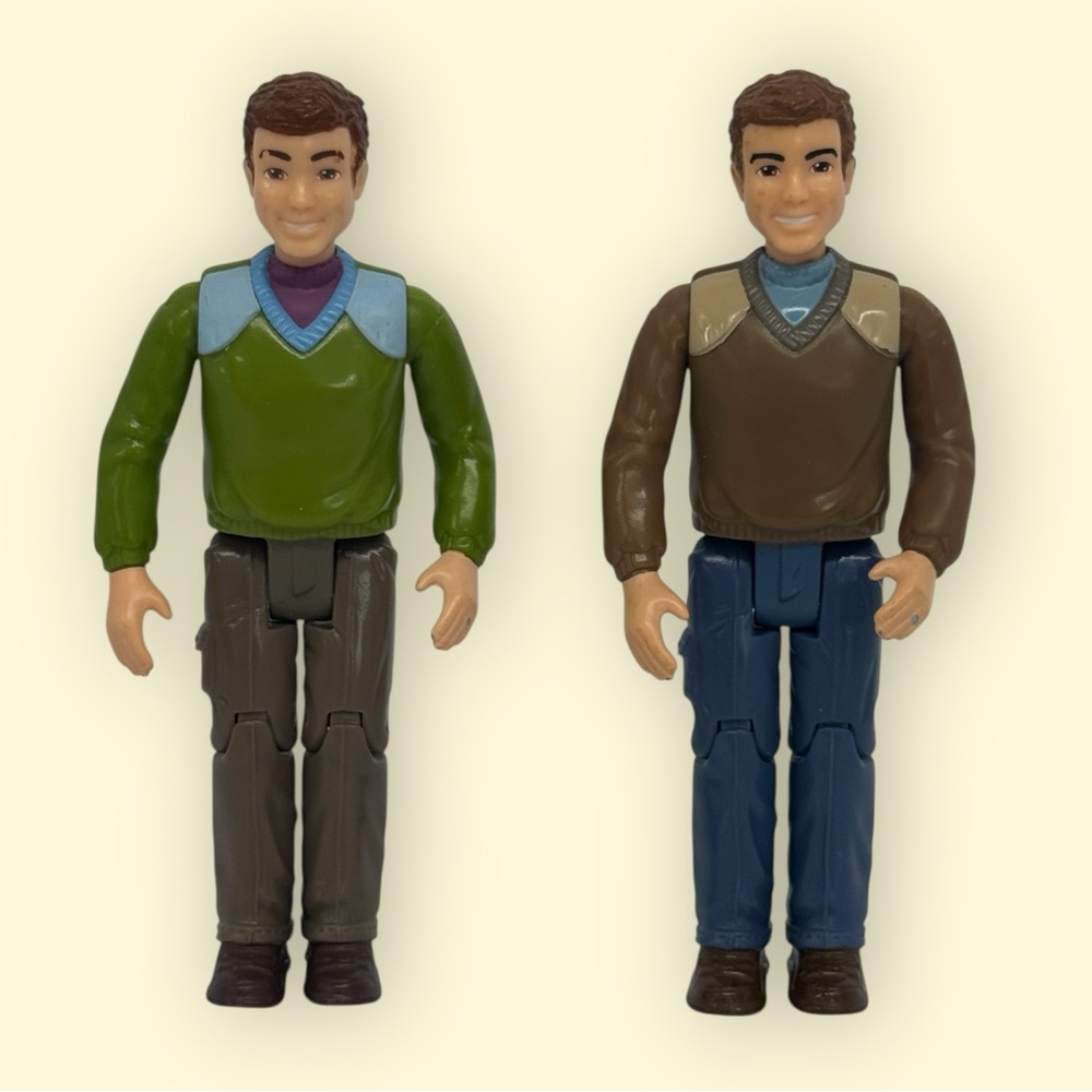 Fisher Price Loving Family Dollhouse Dad Father Figure Lot 2 Green/Brown Sweater